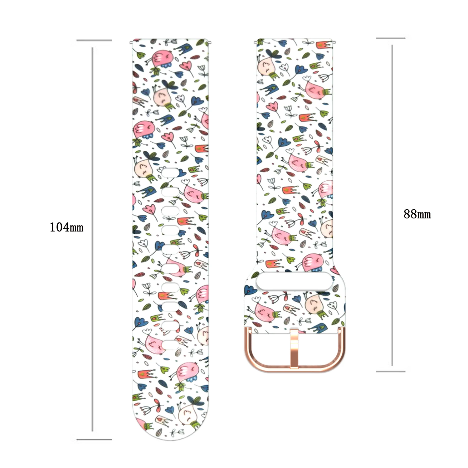 20mm Fashion Camo Soft Silicone Band Strap For Haylou LS02 / RS4/ RS4 Plus / AXTRO Fit 3