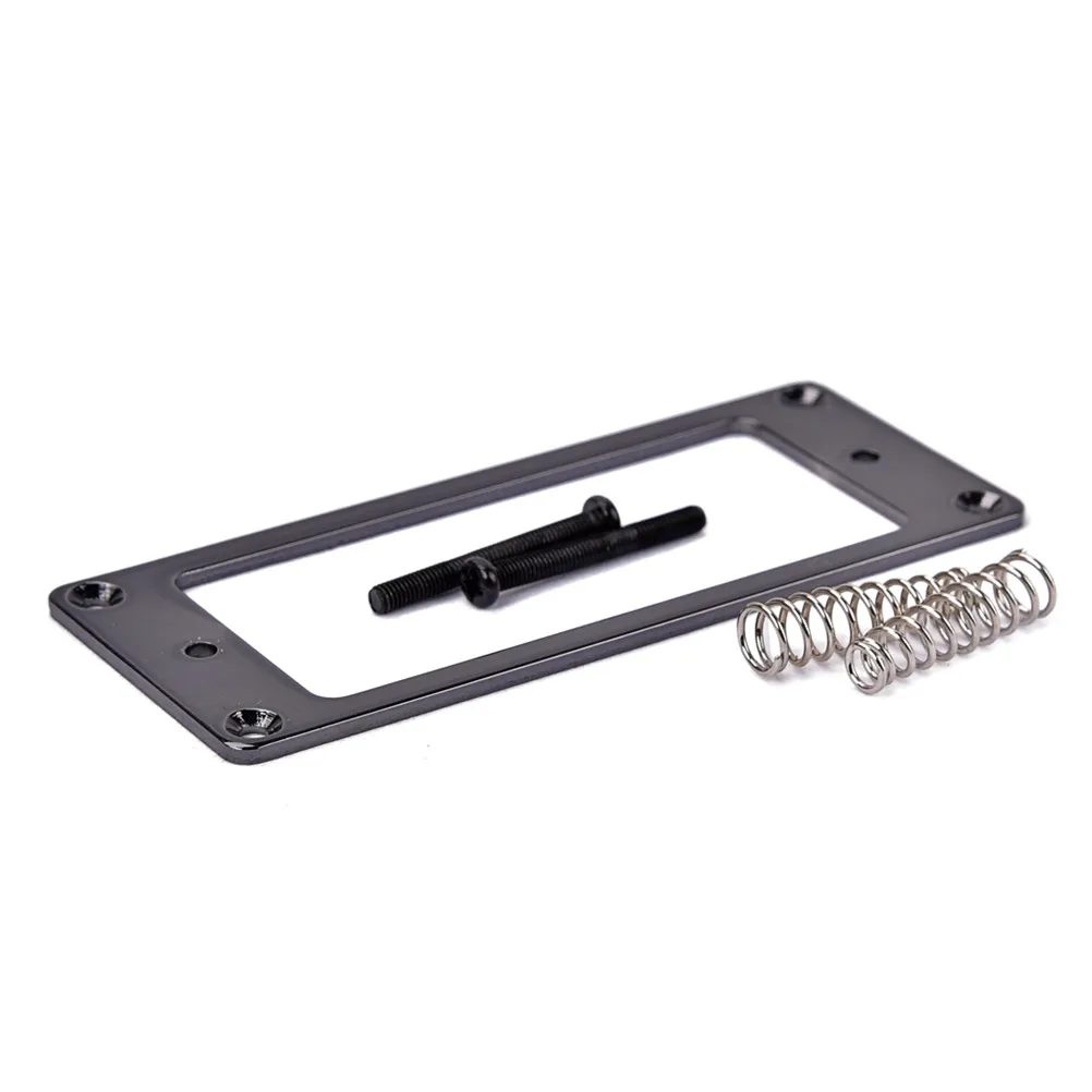 

Черное плоское крепежное кольцо для гитарного звукоснимателя хамбакер, короткое, металлическая рамка-накладка, мини-рамка для звукоснимателя хамбакер