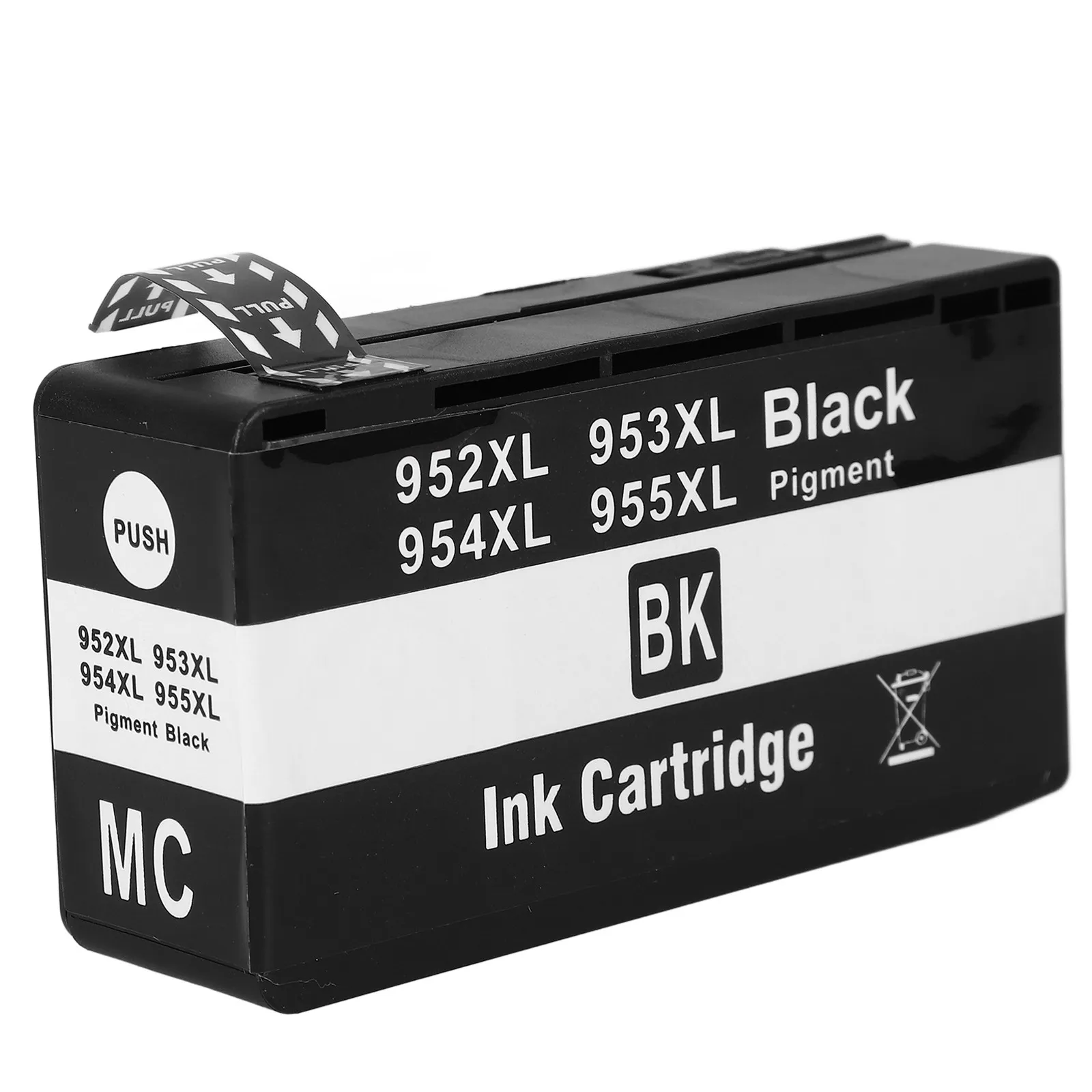 

76Ml Large Volume Black Ink Cartridge Compatible with Hp 955 953Xl 7720 7730 7740 8210 8710 8720 Continuous Printing Easy
