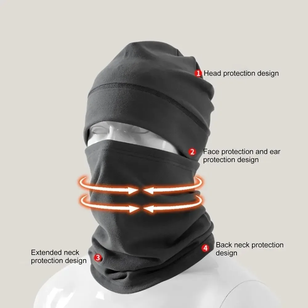

New Dralon Hat Scarf Set Coldproof Warm Neck Warmer Windproof Helmet Cap Unisex