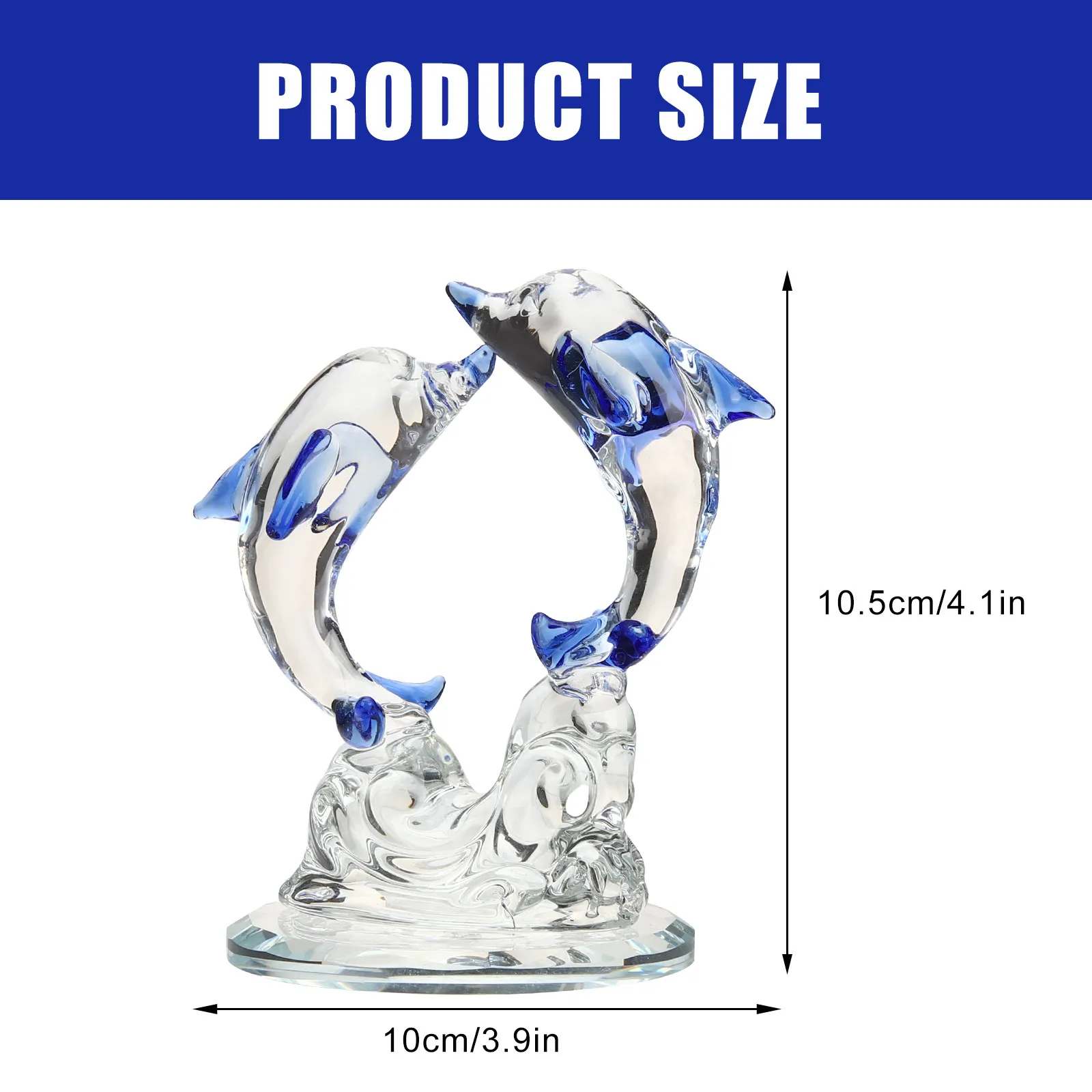 Exquisite Dolphin Sculpture Artistic Nautical Desktop Decor Vivid Ocean Animal Statue for Home Office Wine Cabinet Study Table