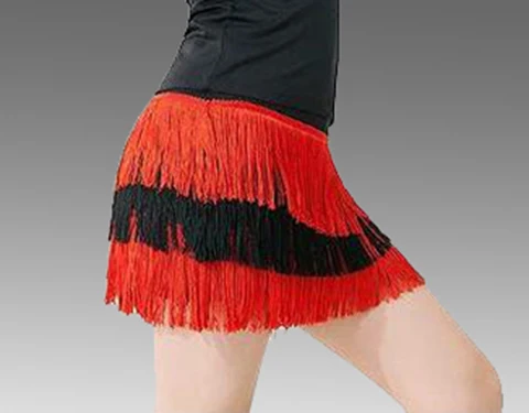 กระโปรงเต้นลาตินแบบใหม่สำหรับผู้หญิง กระโปรงยาวประดับพู่ ชุดแสดงสำหรับผู้ใหญ่ ชุดฝึกซ้อมสำหรับเด็ก ชุดแข่งขัน...
