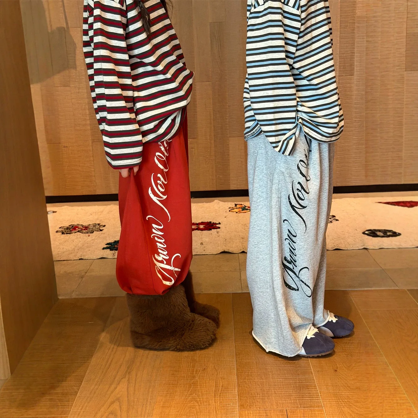 Children Clothing Loose Versatile Letter Print Sweatpants 2026 Autumn New Boys Girls Fashionable Casual Straight Leg Pants