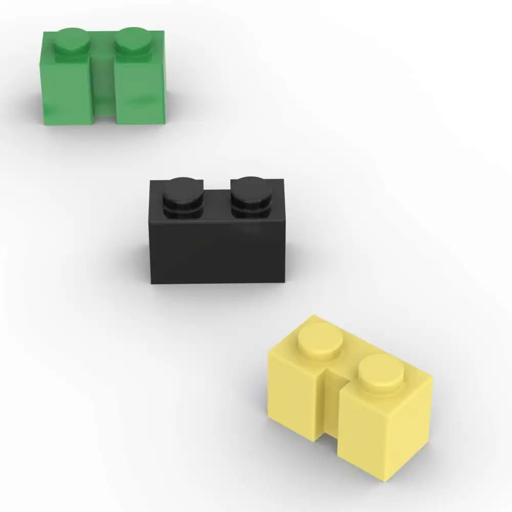 Moc 10 peças empilhamento 4216 com tijolo de canal modificado 1x2 bloco de construção substrável brinquedos criativos adultos meninos presentes de feriado