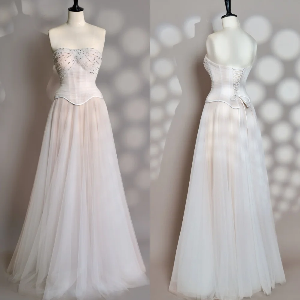 

Модные длинные платья трапециевидной формы без бретелек с сетчатыми блестками по индивидуальному заказу, вечерняя мода, элегантная паста