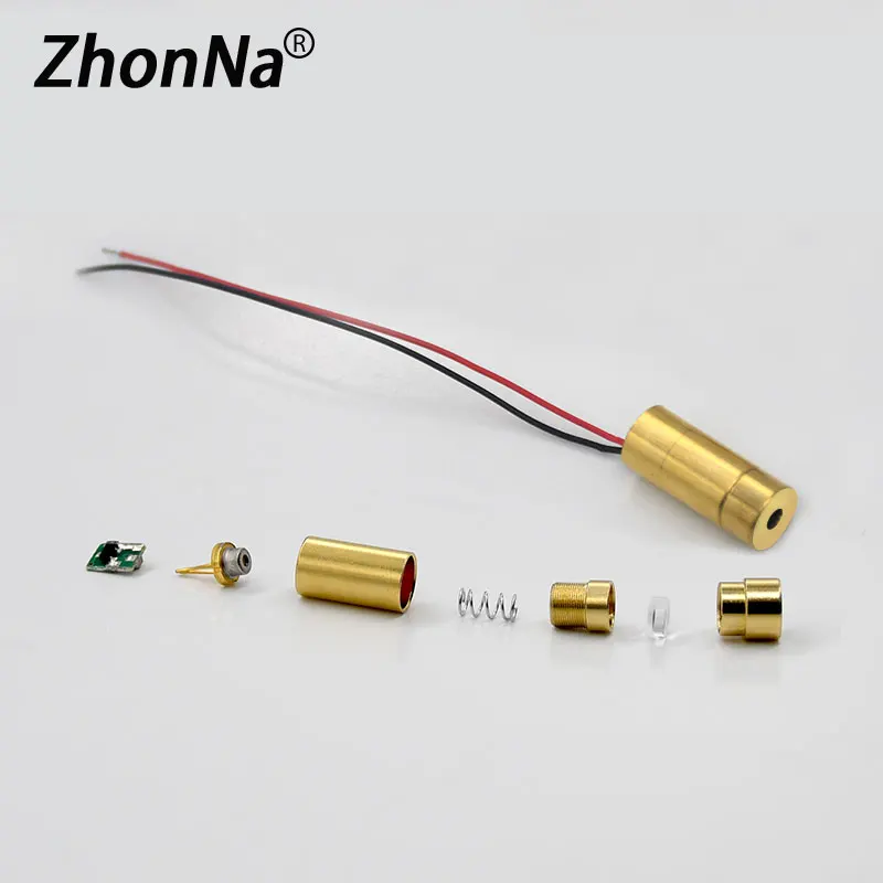 M7 optical laser focusing lens diode focusing copper shell plastic lens professional laser head accessory, lens diameter 5mm