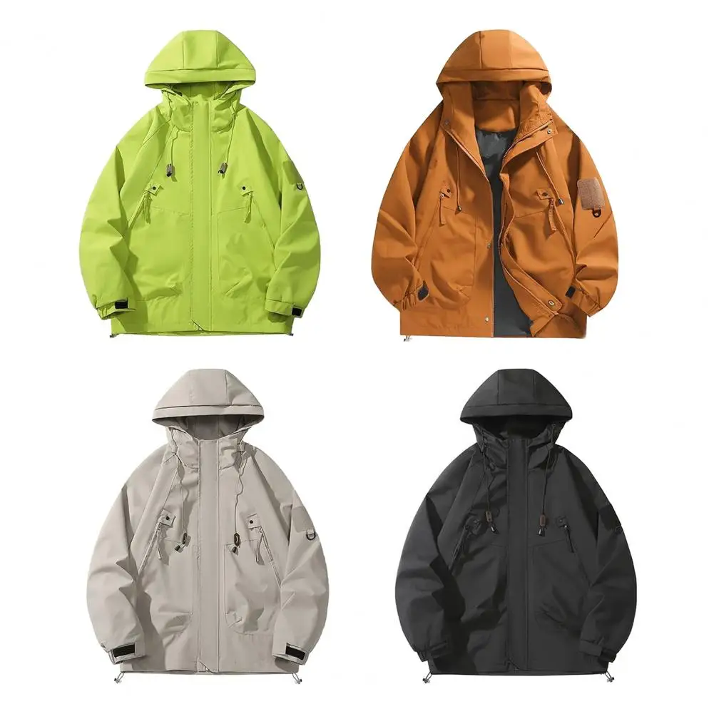 

2025 Unisex Cotton Blend Jacket For Outdoor Sports Casual Daily Wear, Comfortable Zip Up Coat Men Casual Sports Style Outerwear