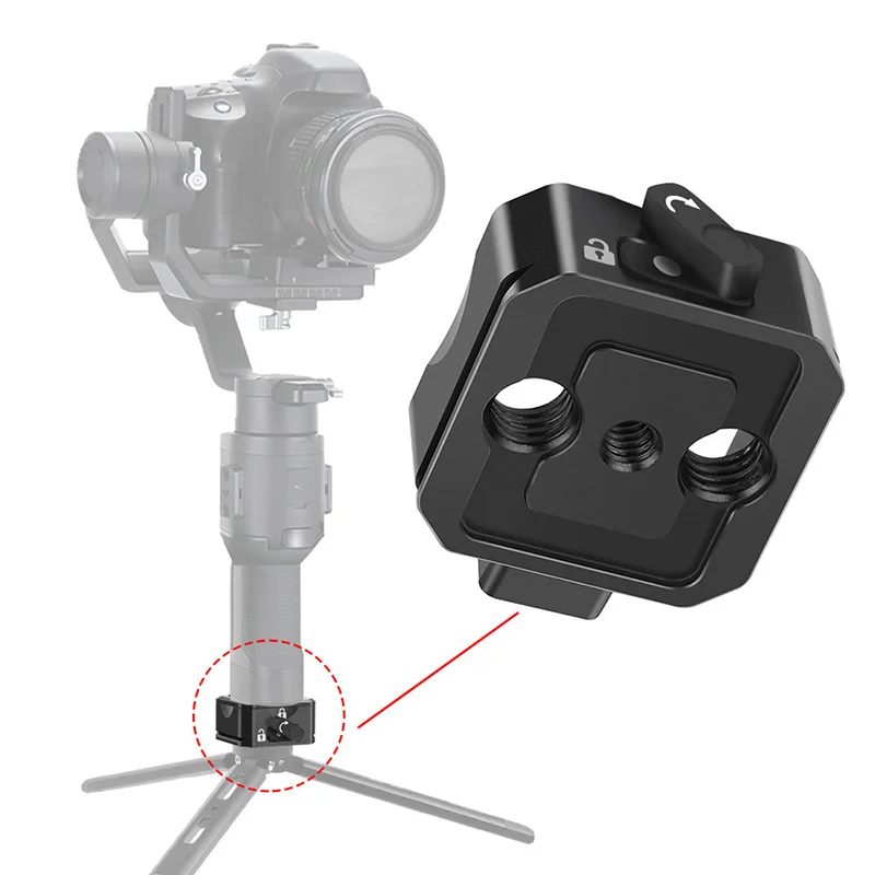 Quick Releae แผ่น Mount 1/4 ''สําหรับ 38mm Arca-type ขาตั้งกล้อง Monopod ฐาน Gimbal Mount Quick Switch System สําหรับกล้อง GoPro Action