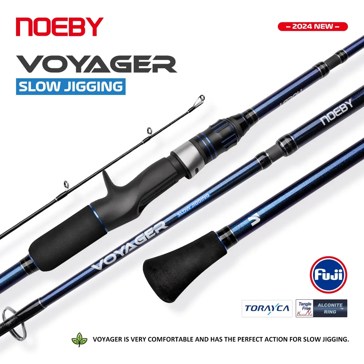 NOEBY VOYAGER Slow Jigging Rod 1.83m 1.96m Spinning Casting Max Drag 20kg Boat Rod Ocean Fishing Rod Lure Waight 30-350g