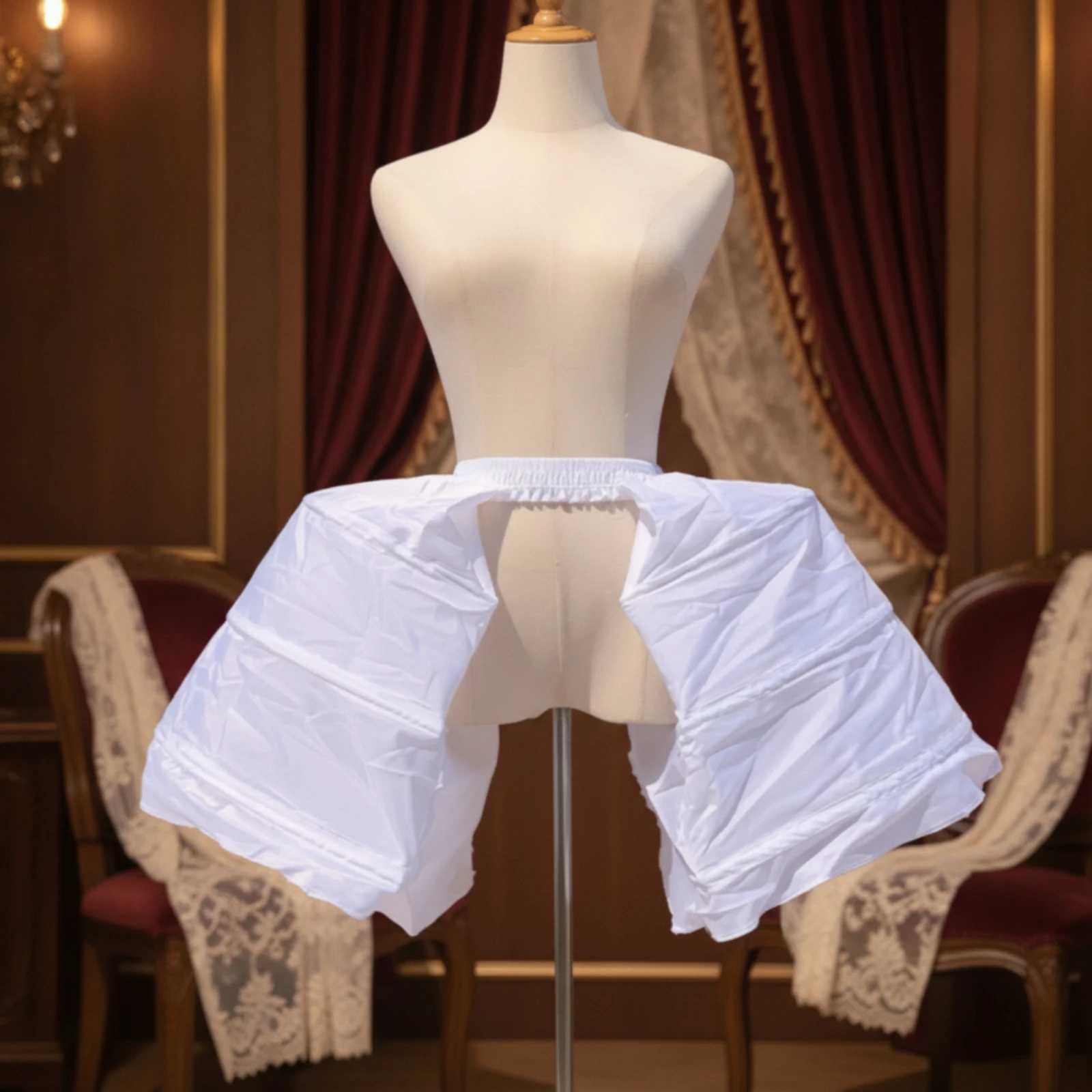 Pannier Sturdy Underskirt with Elastic Waistband Skirt Support Lightweight Undergarment Stretchy for Cosplayers, Cosplay