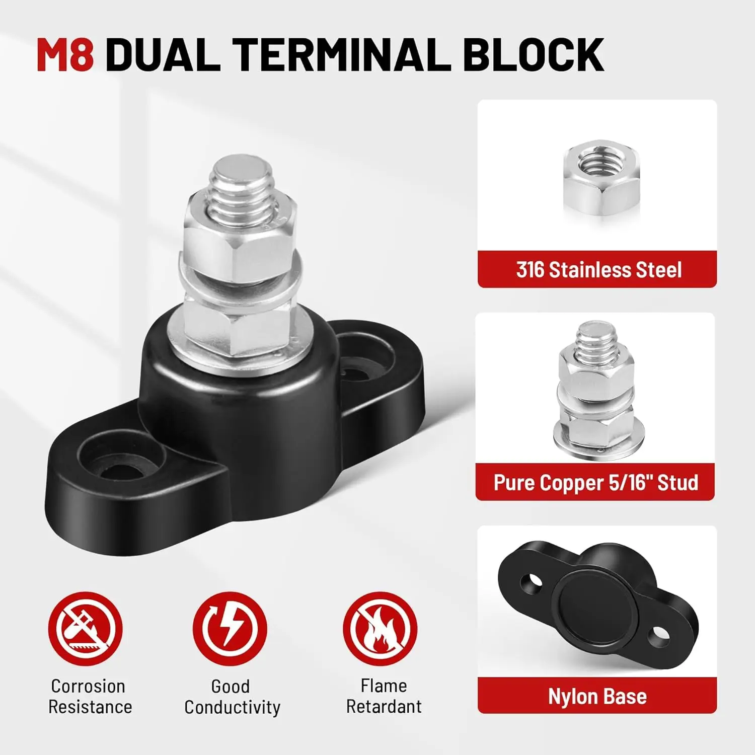 12V 150A Power Distribution Block 5/16