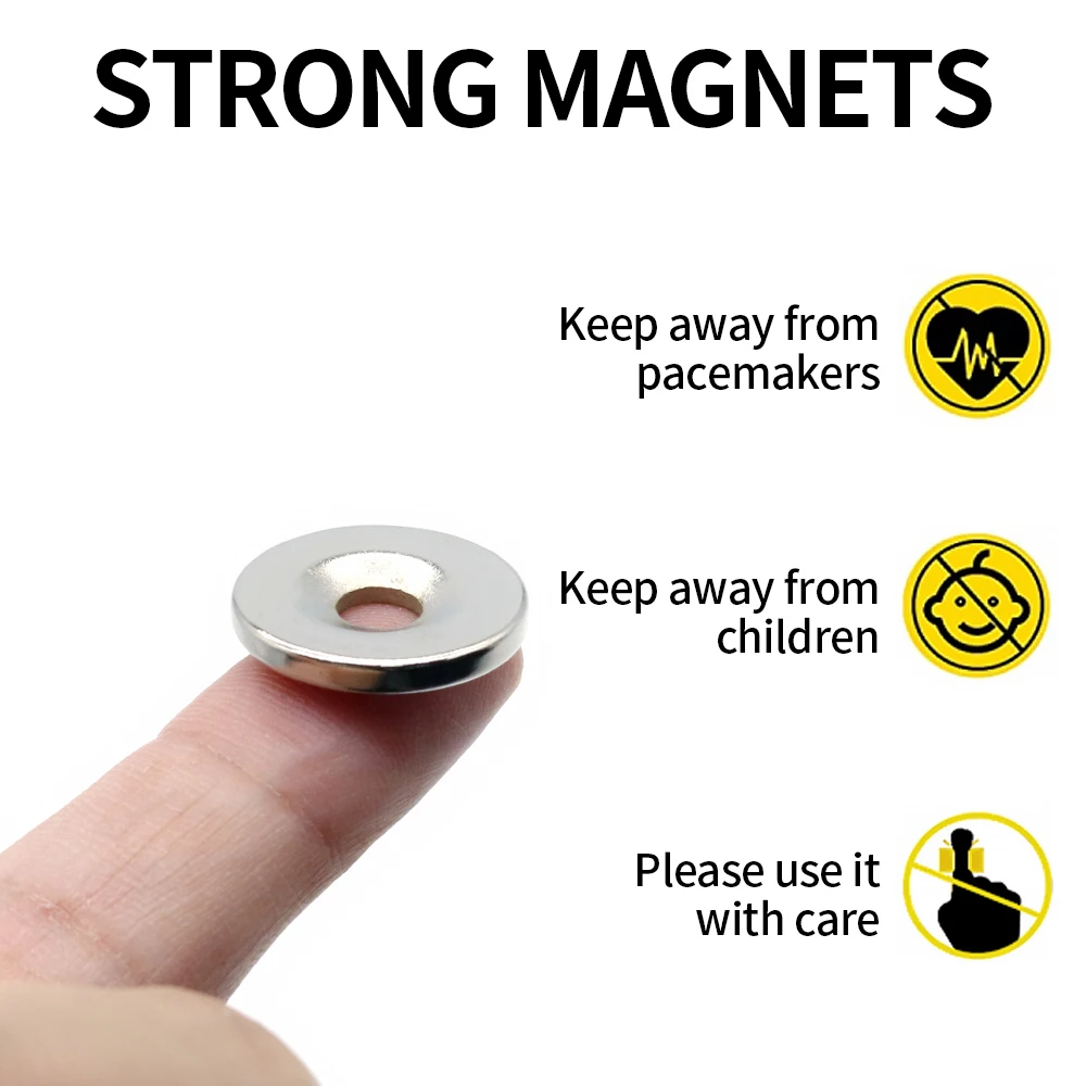20x3-5mm Round Super Strong Neodymium Magnet with holes N35 Powerful Magnetic NdfeB Permanent Refrigerator Magnet imanes DIY