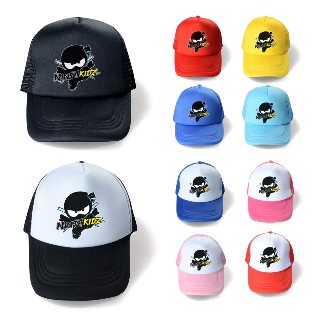 

NINJA KIDZ Children Baseball Cap for Girls Boy Hats Sunscreen Baby Hat Hip Hop Printed Baseball Cap Kids Caps