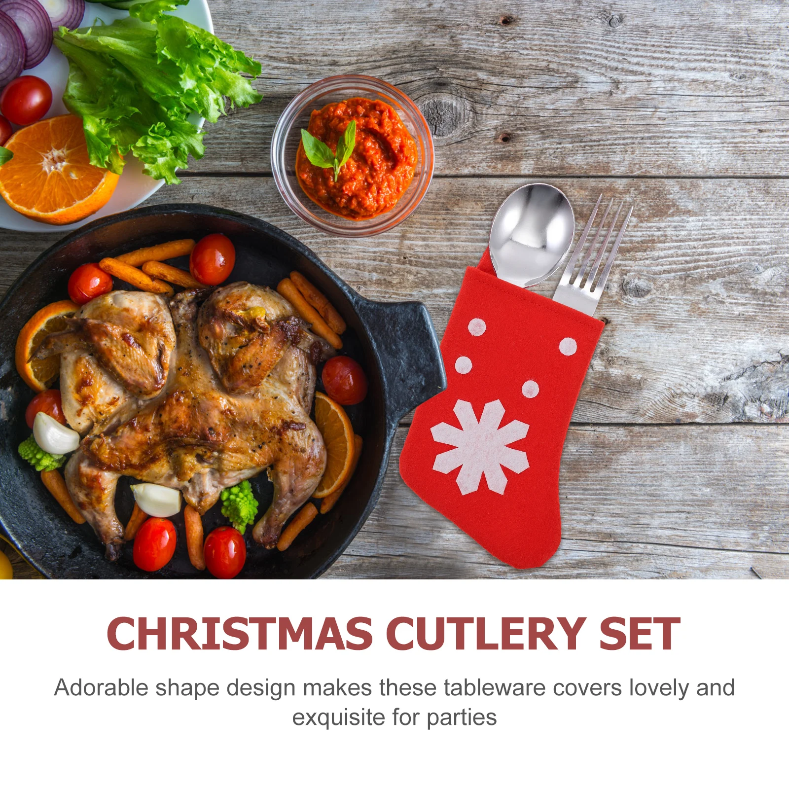 

4Pcs Xmas Cutlery Bag Cloth Socks Design Tableware Storage Pouches Holiday Utensil Cover Xmas Cutlery Bag Cloth Tableware Bags