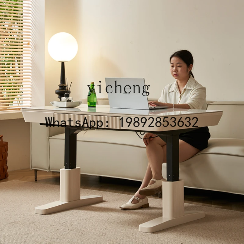 

ZZ Intelligent Electric Lifting Table Coffee Table Dual-Purpose Living Room Home Mobile Office Workbench Dual Motor