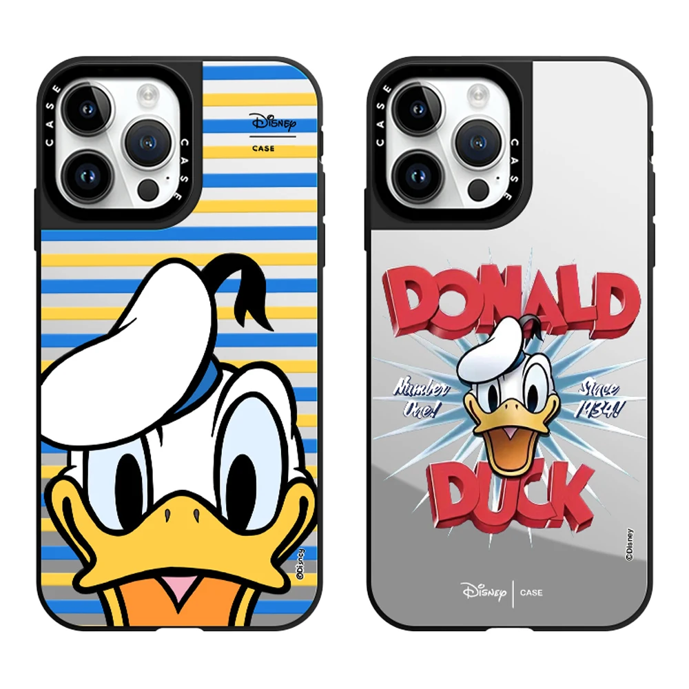 Disney Donald Duck  Mirror Phone Case With MagSafe For iPhone 16 15 1413 12 11 Pro Max Plus Ctue Anti-drop Shockproof Back Cover