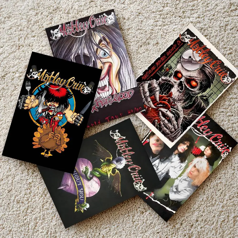شعبية الفرقة M-Motley C-Crues ملصق ذاتية اللصق جدار الفن زينة غرفة ديكور HD بدون إطار