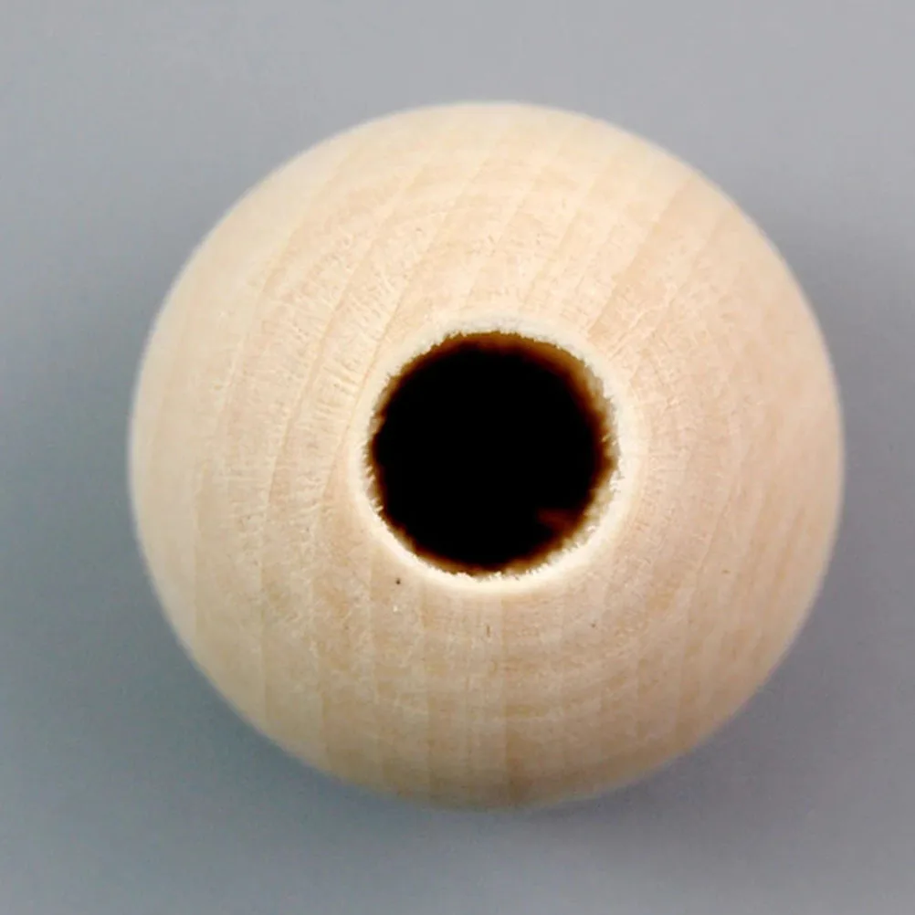 

50Pcs Wood Bead DIY Accessories Durable Handmade Beads for Jewelry DIY Wood Beads Accessories Crafting Bead String Accessory