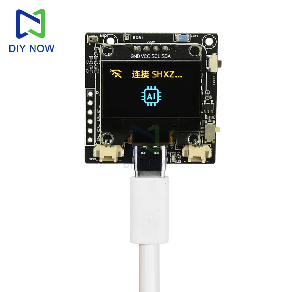 ESP32-C3 SSD1306 Intelligent Voice Conversation Module 0.96-inch OLED Xiaozhi AI Robot Development Board Onboard 16MB NOR Flash