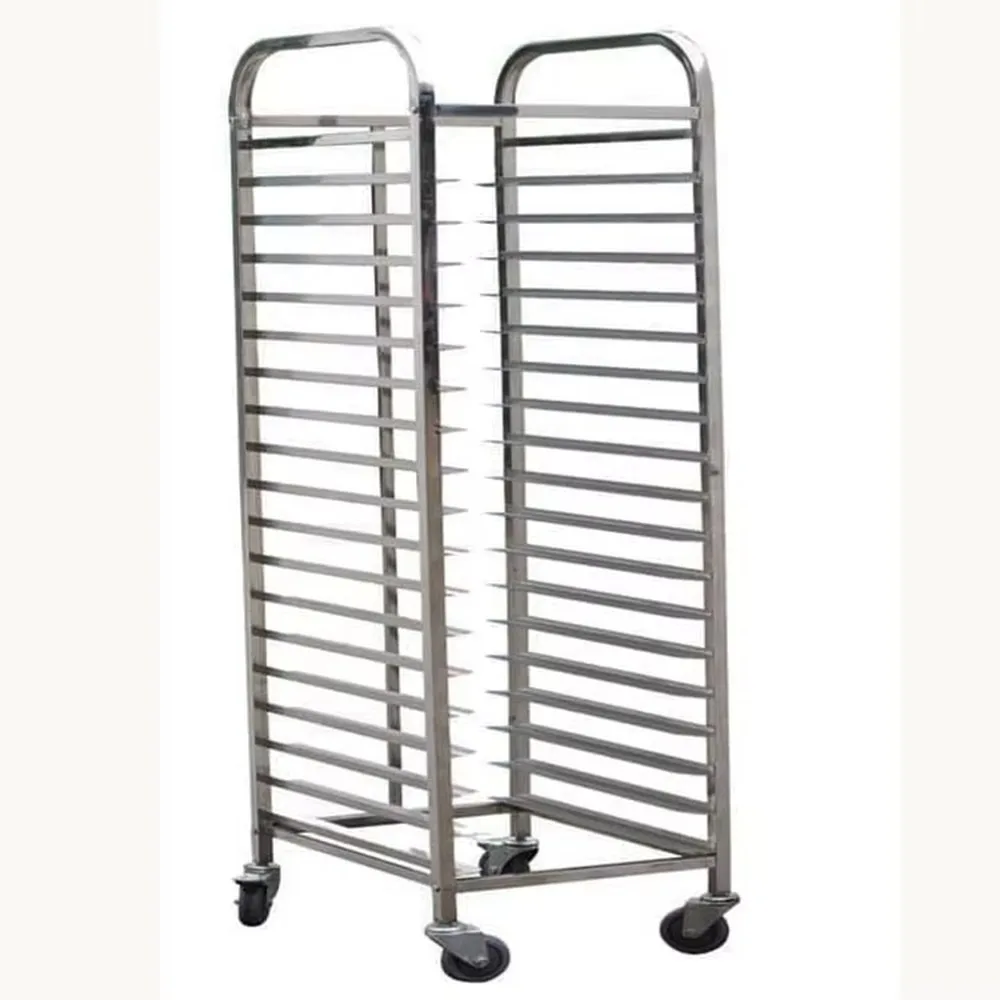 Stainless Steel 15 Layer 30 Pans Bread Baking Tray Rack Trolley Sheet Pan Rack Bread Cooling Trolley Bakery Trolley