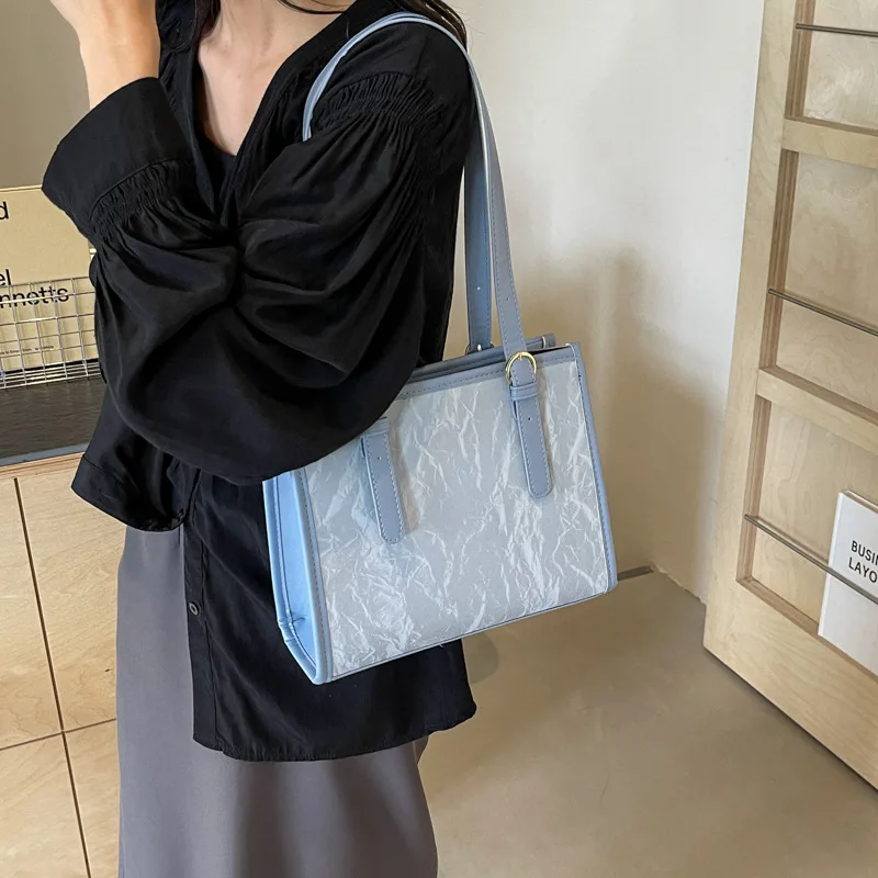 Casual All-match Large Capacity Tote Bag Ladies 2024 New Summer Commuter Handbag Simple Shoulder Bags