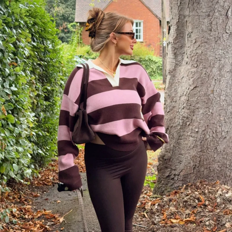 Thumbnail 4 - #38 Latest Striped Knit Sweaters Offers