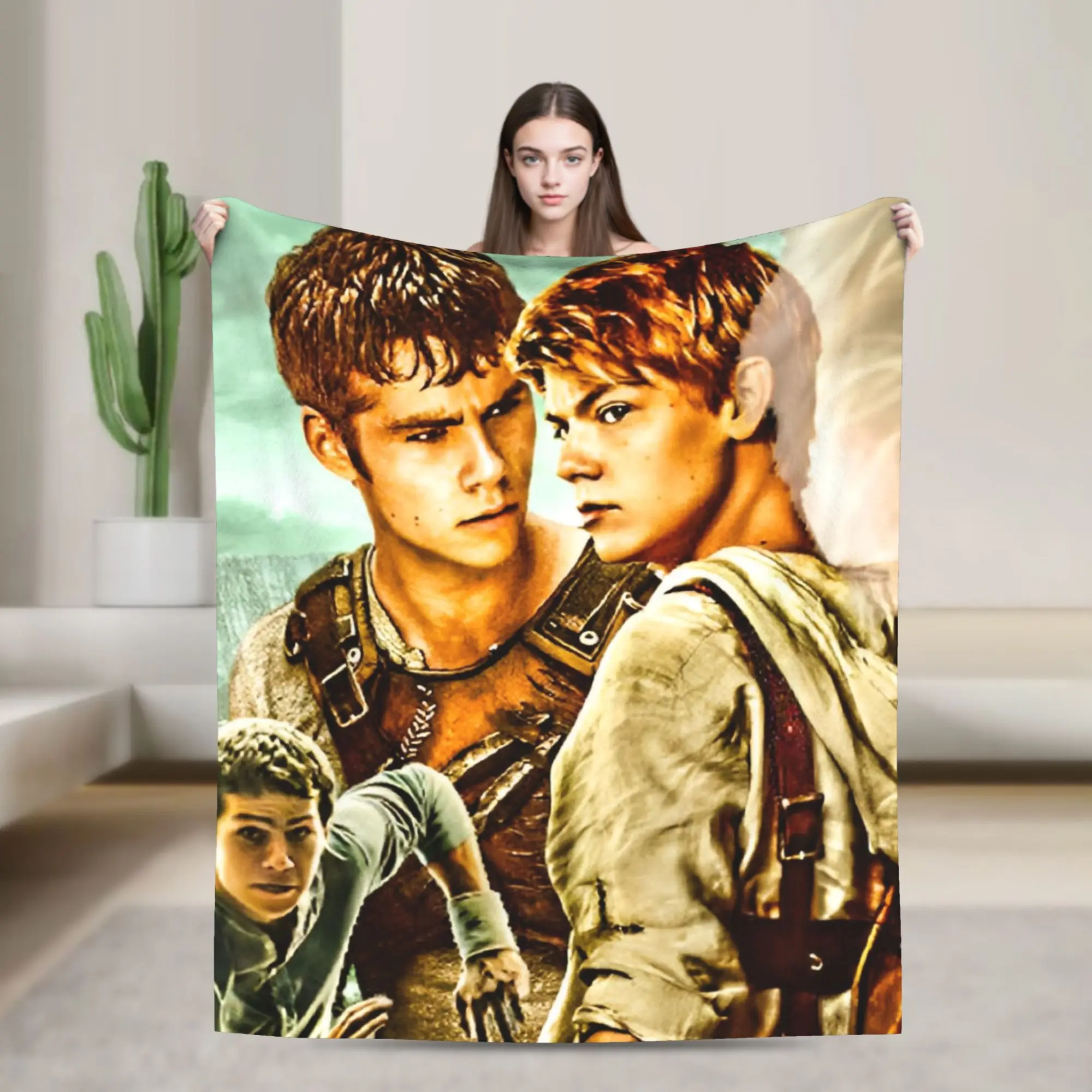 Soft Warm Blanket Travel Office The Maze Runner Throw Blanket Newt X Thomas Flannel Bedspread For Bedroom Pattern Sofa Bed Cover