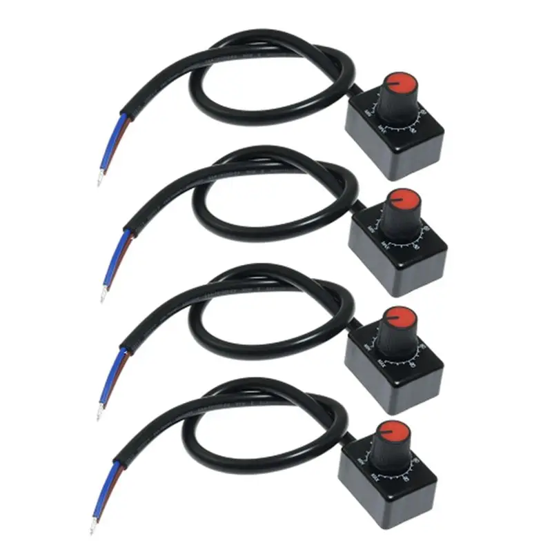 DC 0/1-10V Knob LED Dimmer,Low Voltage Passive Dimmer PWM Dimming For 0-10V Or 1-10V Dimmable Electronic LED Driver Durable 4Pcs