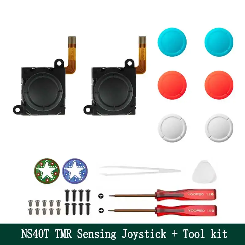 GuliKit TMR Sensing Joystick NS40T voor Joy-Con, Game Accessoires Vervanging met Stick Caps voor Nintendo Switch, NS OLED/Lite - afbeelding 1