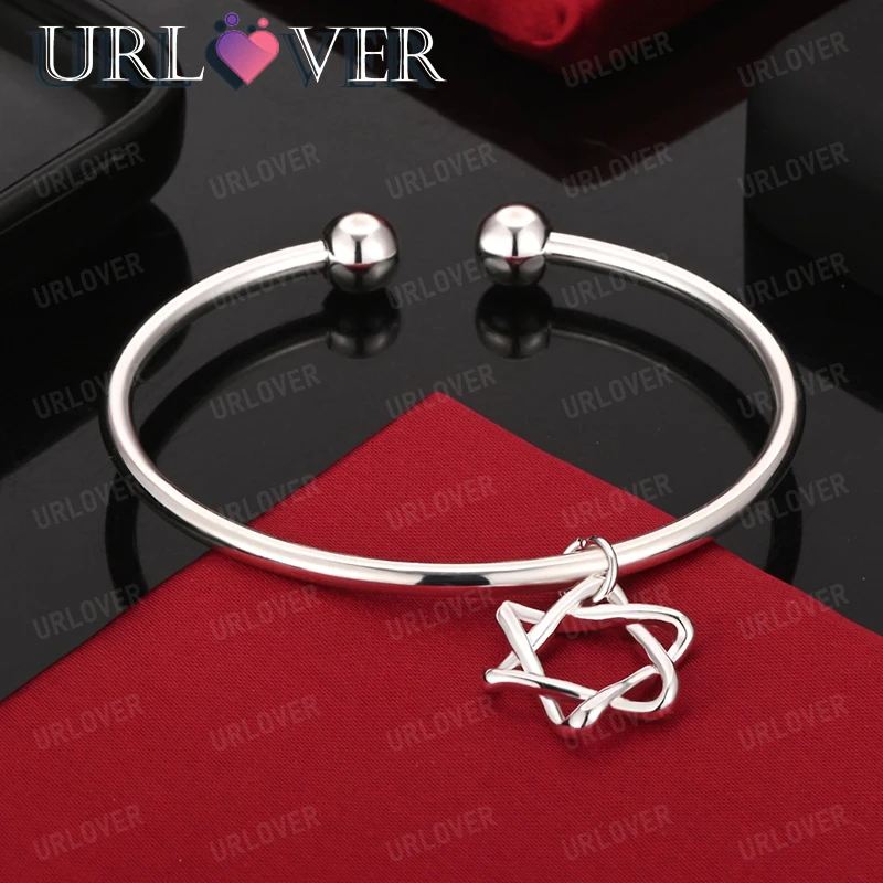 

Luxury 925 Sterling Silver Bangle For Women Party Fashion Charm Romantic Engagement Wedding Jewelry Birthday Gift Accessories