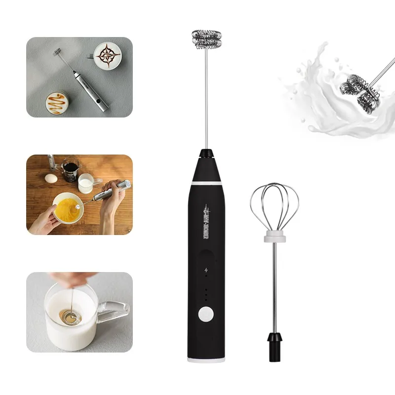 

MHW-3BOMBER official Electric Handheld Foam Maker Powerful Milk Foam Machine Stainless Steel Frother Portable Milk Mixer