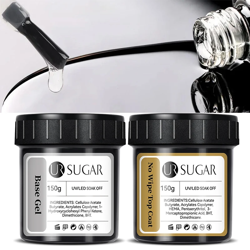 UR SUGAR 150G No Wipe Top Coat Base Gel Reinforcement Gel Nail Polish Soak Off Semi Permanente Vernis UV Gel Manicure Nail Exten