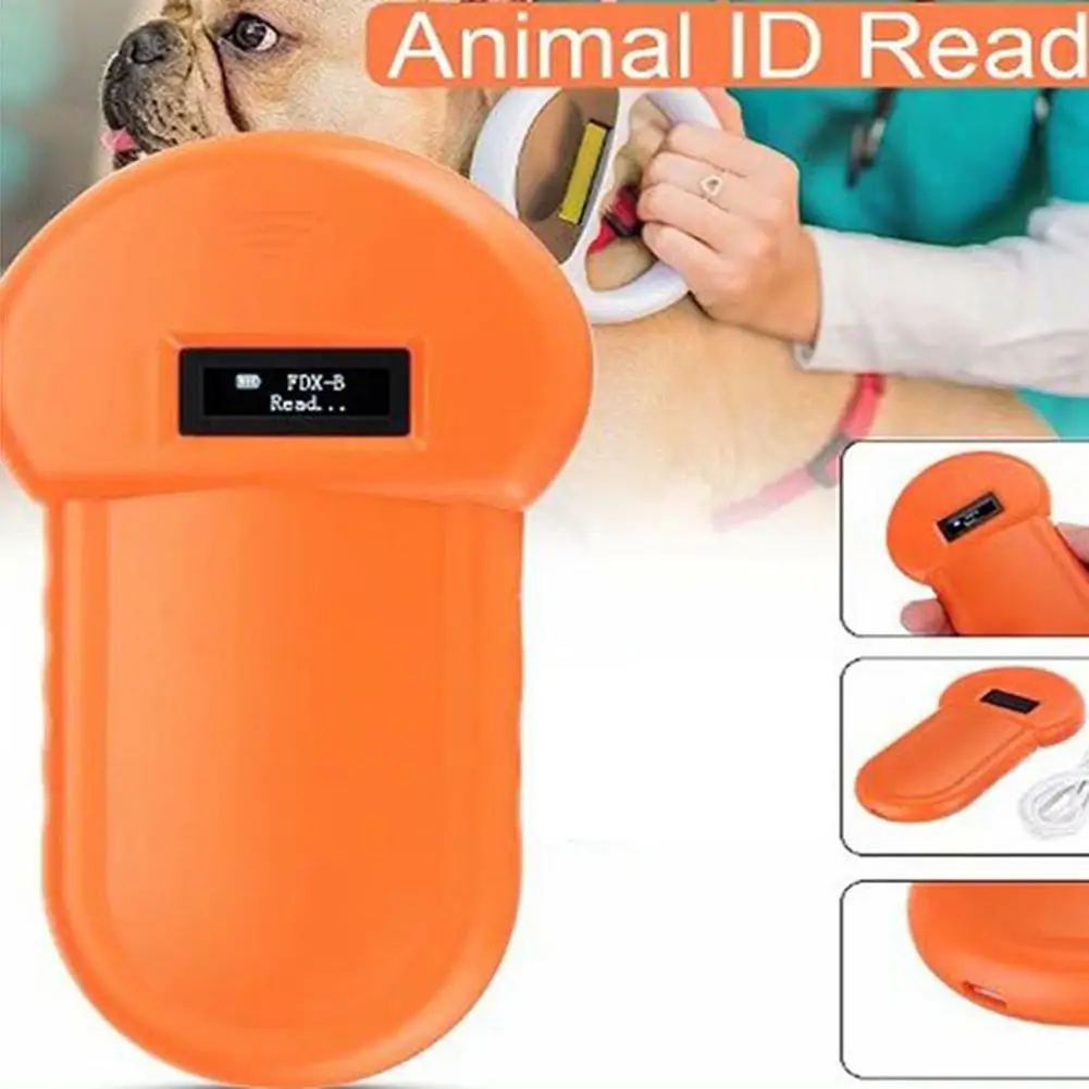 1Pc Pet ID Reader Animal Chip Digital Scanner USB Rechargeable Microchip Handheld Identification General Application for Cat Dog