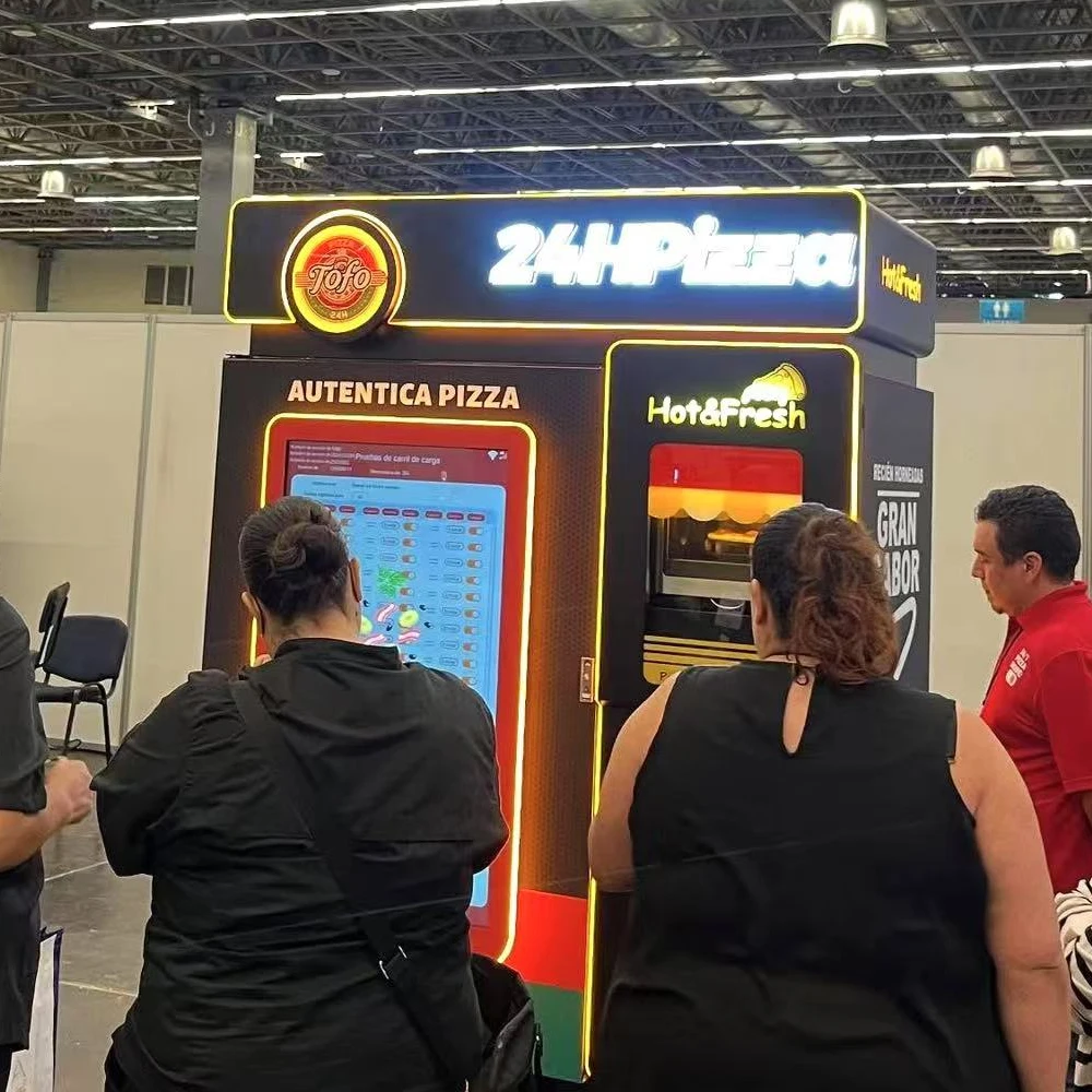 Distributore automatico di pizza Distributore automatico di pizza fresca calda per interni completamente automatica