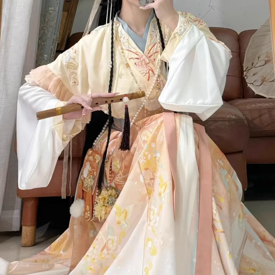 Modern Hanfu Dress Female Cosplay Costume Song Dynasty Fairy Folk Dress Chinese Traditional Stage Dance Elegant Princess Outfits
