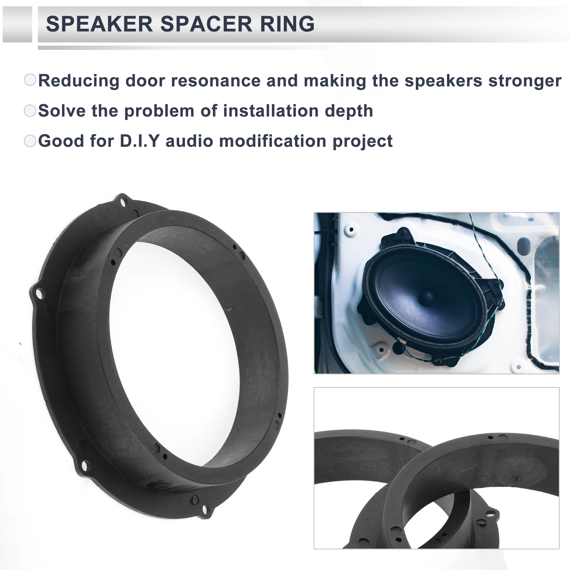 UXCELL Speaker Spacer Ring Tweeter Speaker Spacer for Skoda Octavia for6.5