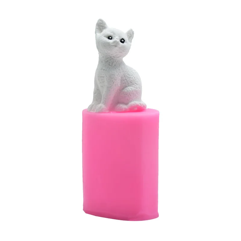 3D Cat Candle Silicone Molds Resin Clay Soap Mold DIY Fondant Cake Decorating Tools Cake Baking Candy Chocolate Moulds