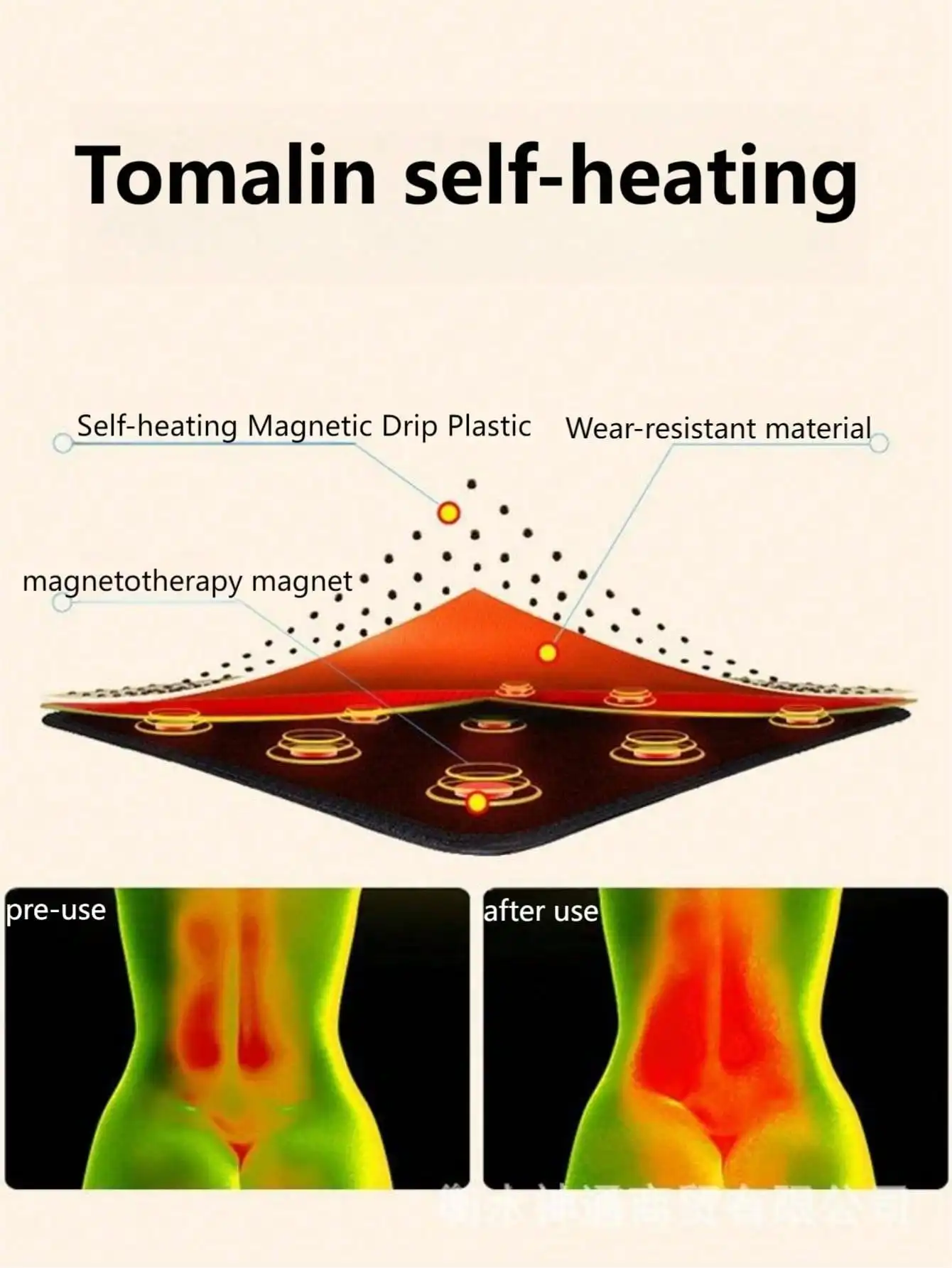 

1pc Adjustable Self-heating Magnetic Therapy Back And Waist Support Belt, Waist Massage Belt Sports Support Belt, Body Care Belt