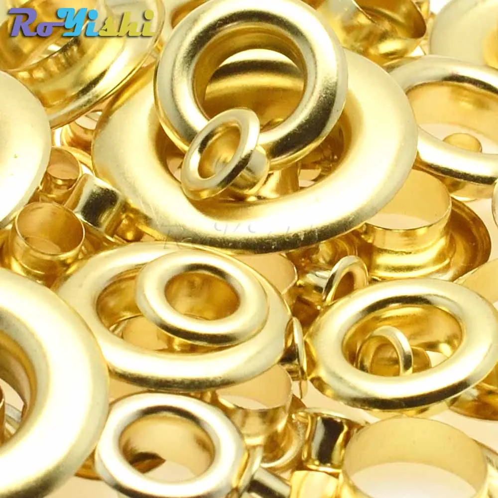 50pcs/pack Metal Eyelets Grommets 6MM 8MM for Leather Craft DIY Scrapbooking Shoes Fashion Practical Accessories