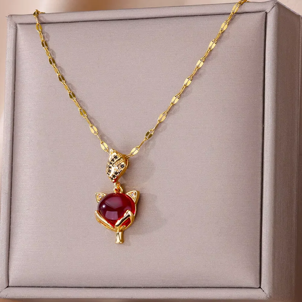 Luxury Pink Zircon Heart Necklace For Women Gothic Sword Go Through Love Choker Elegant Crystal Flower Necklaces Y2k Jewelry