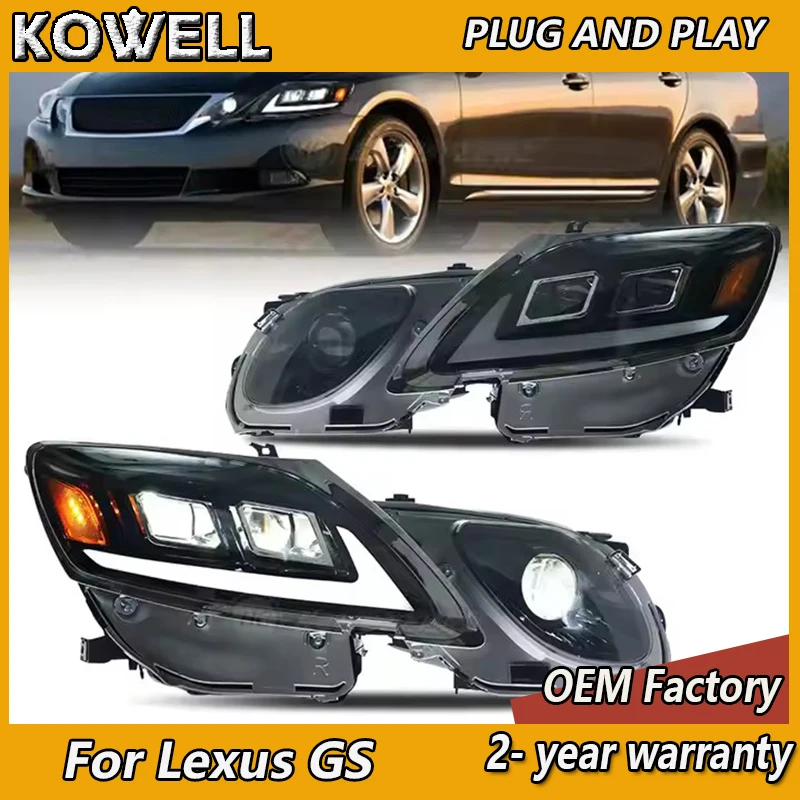 Car Styling for Lexus GS Headlight 2004-2011 GS350 Head Light GS300 GS430 DRL Turn Signal Low High Beam Projector Lens