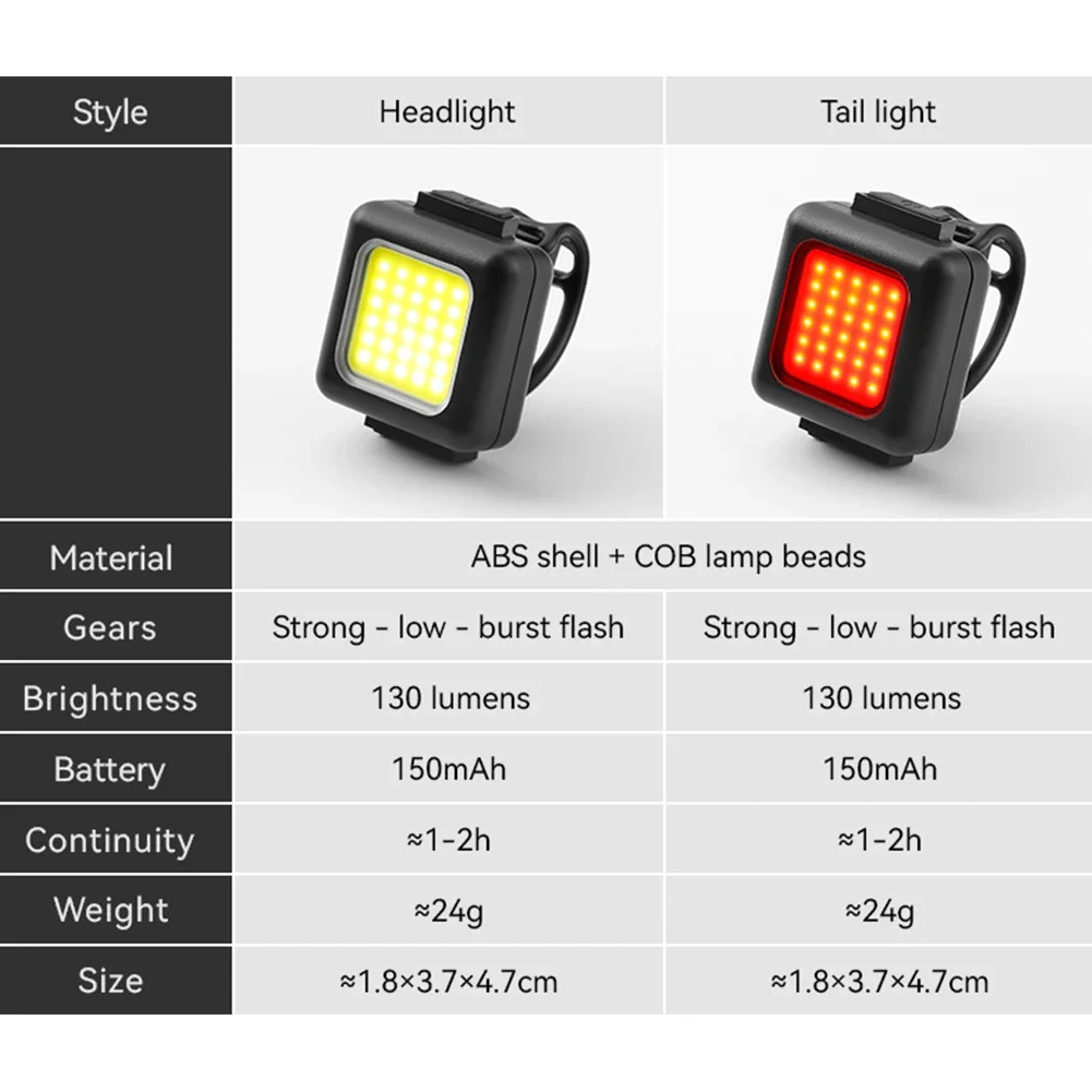 Mini Bike Light ciclismo bicicletta anteriore luce posteriore tipo-C ricarica USB faro avvertimento fanale posteriore LED lanterna ciclismo fanale posteriore