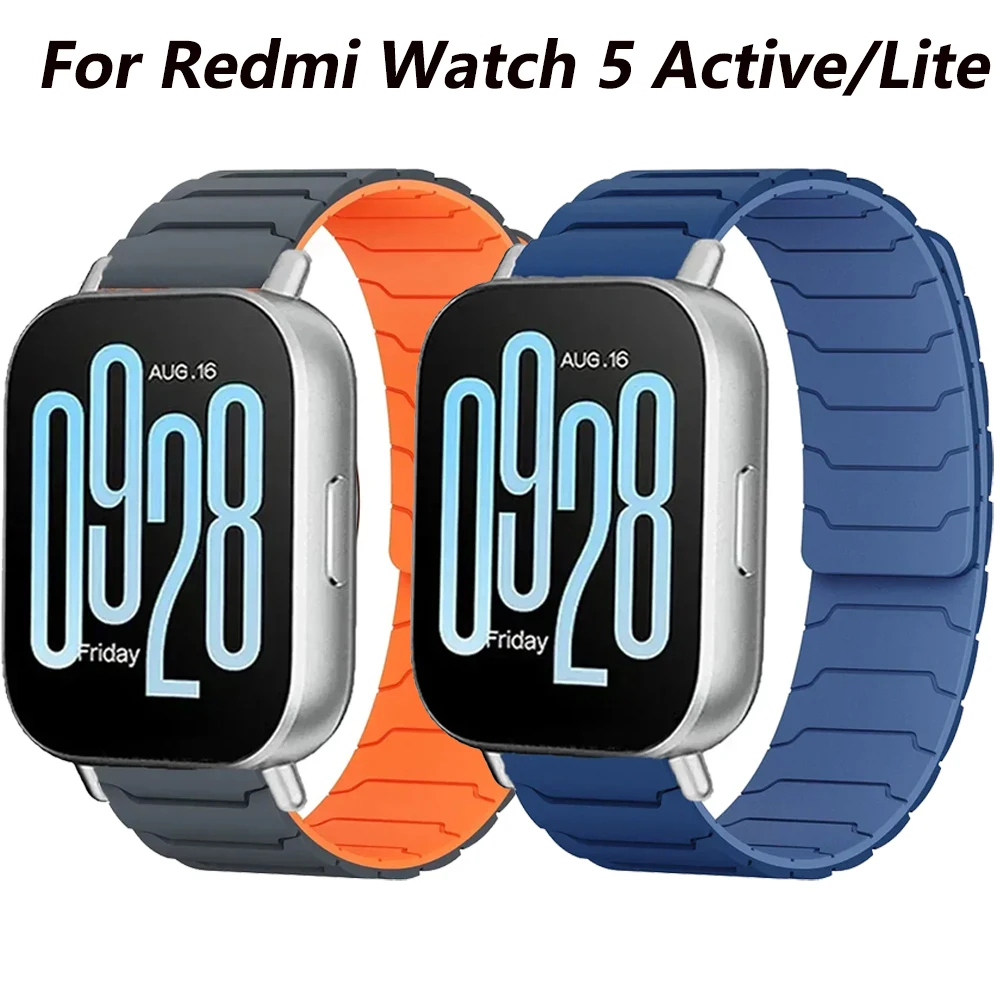 22 mm Silikonarmband für Redmi Watch 5 Active/5 Lite Magnetschlaufenarmband Correa für Redmi Watch 3 Active/Lite Sportarmband