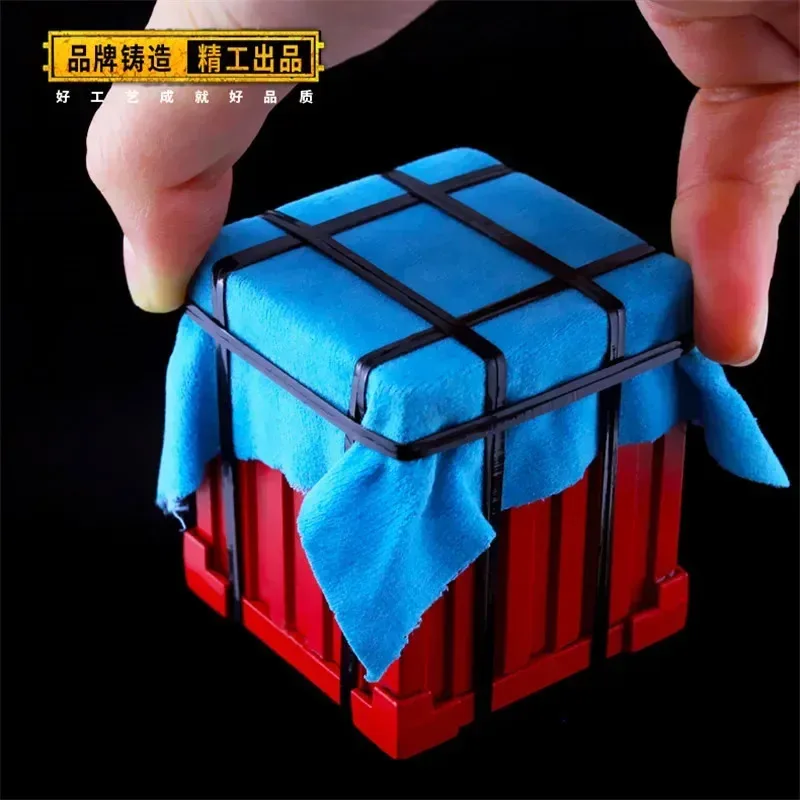 Lyou 2025 جديد Playerunknown's Battlegrounds Game Airdrop حقيبة نموذج PUBG شعار صندوق تخزين منفضة سجائر تأثيري الملحقات ★ ★ ★   كك.