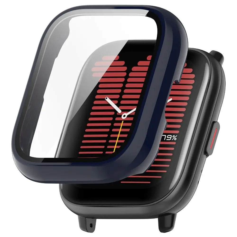 Protective Case For Amazfit Active Full Cover Screen Protector Tempered Glass Film Bumper Shell