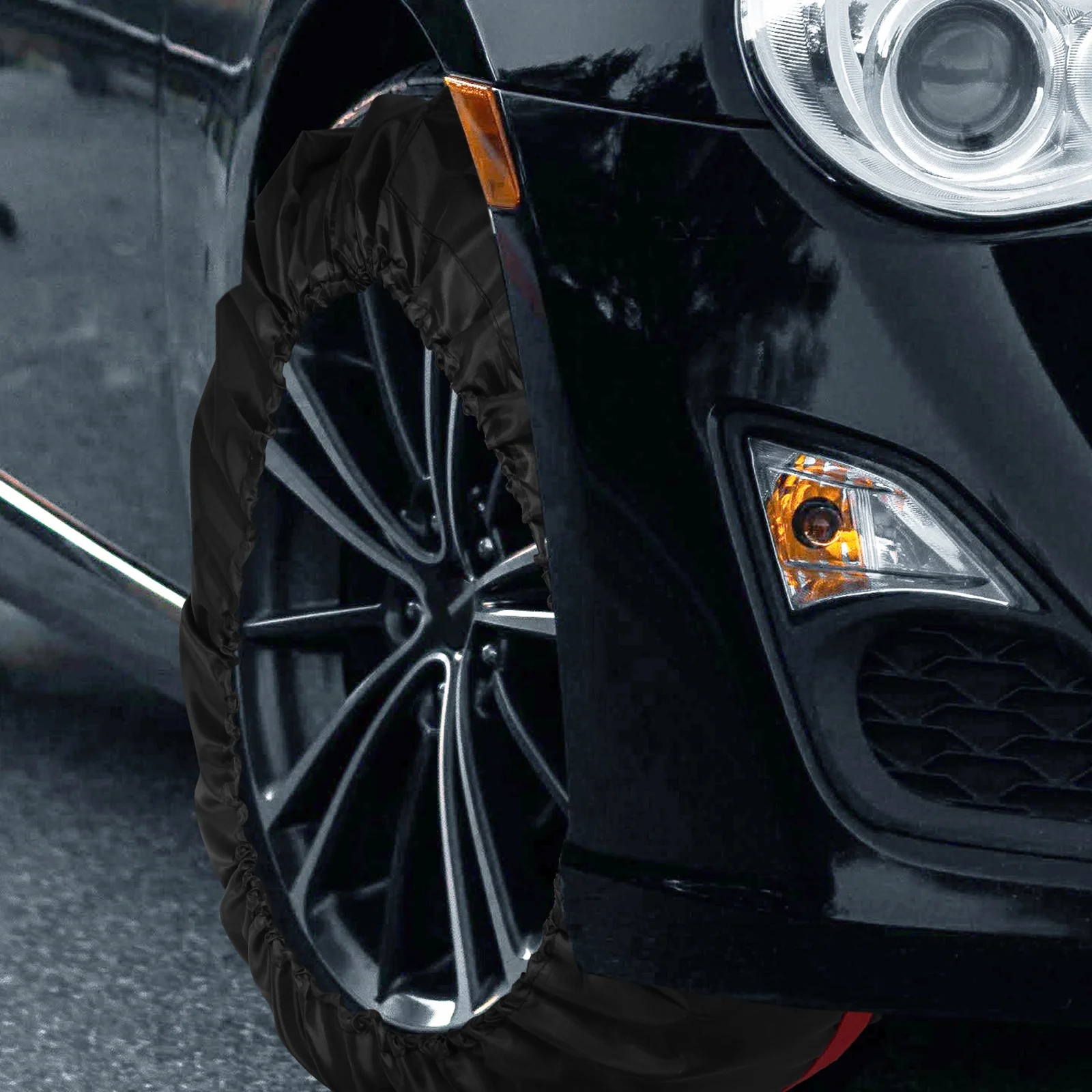 4 Stück Reifenabdeckungen, Allwetter-Radschutz für die Aufbewahrung von Ersatzschnee-Reifen, wasserdicht, staubdicht, UV-beständig, leicht, tragbar