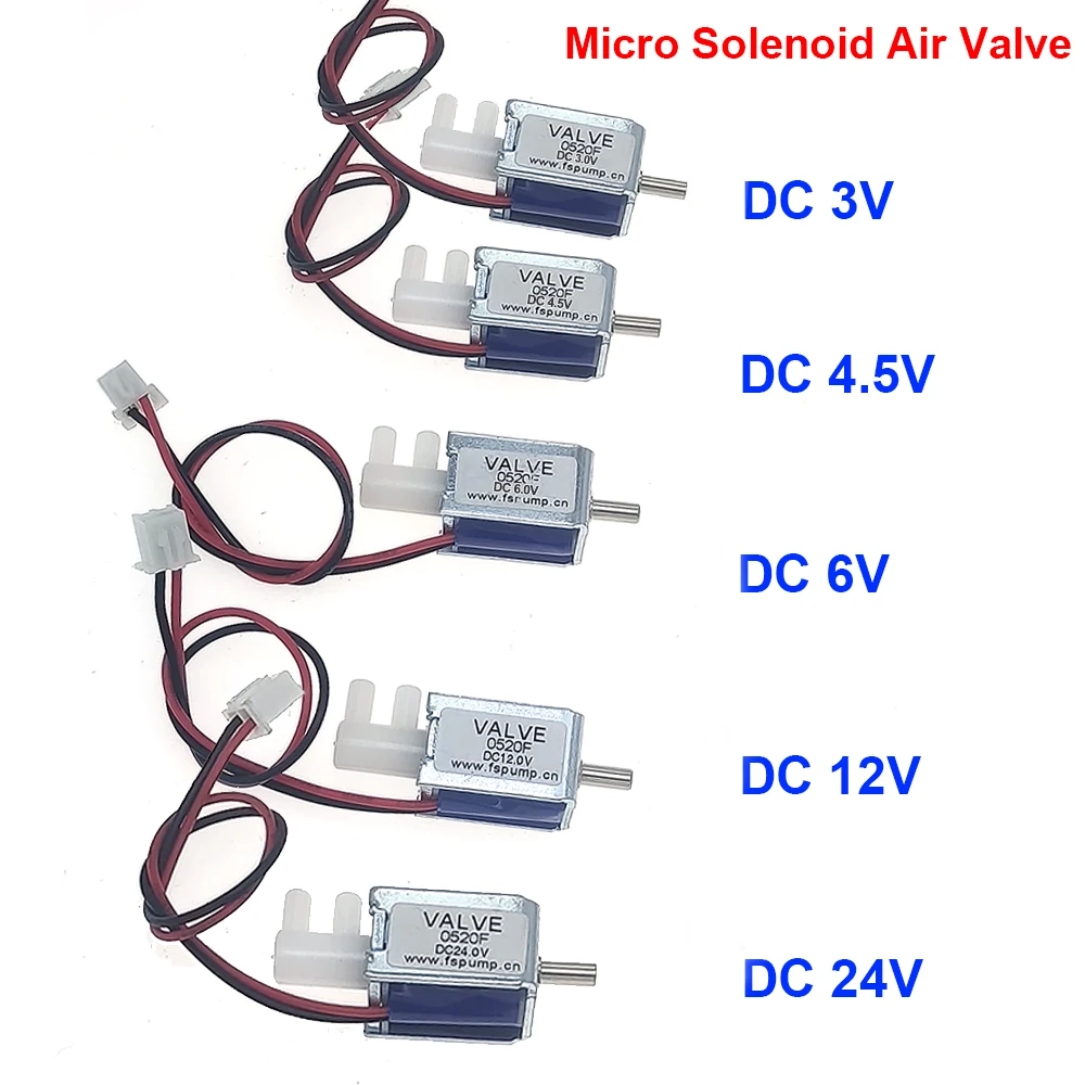 DC 3V/ 4.5V/ 6V/ 12V/ 24V Mini Micro Interruptor Da Válvula Solenóide Válvula de Liberação de Gás de Escape de Ar Desanimado 2-posição 3-way Válvula de Ar