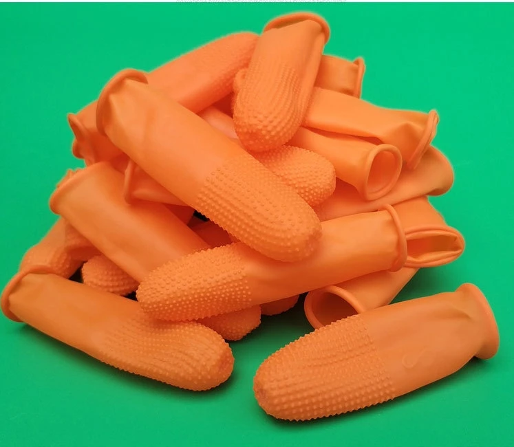 100PCS/bag Large Size Orange Color Rubber Finger Cots for Watch Repair Jewelry Electronic Assembly W7314