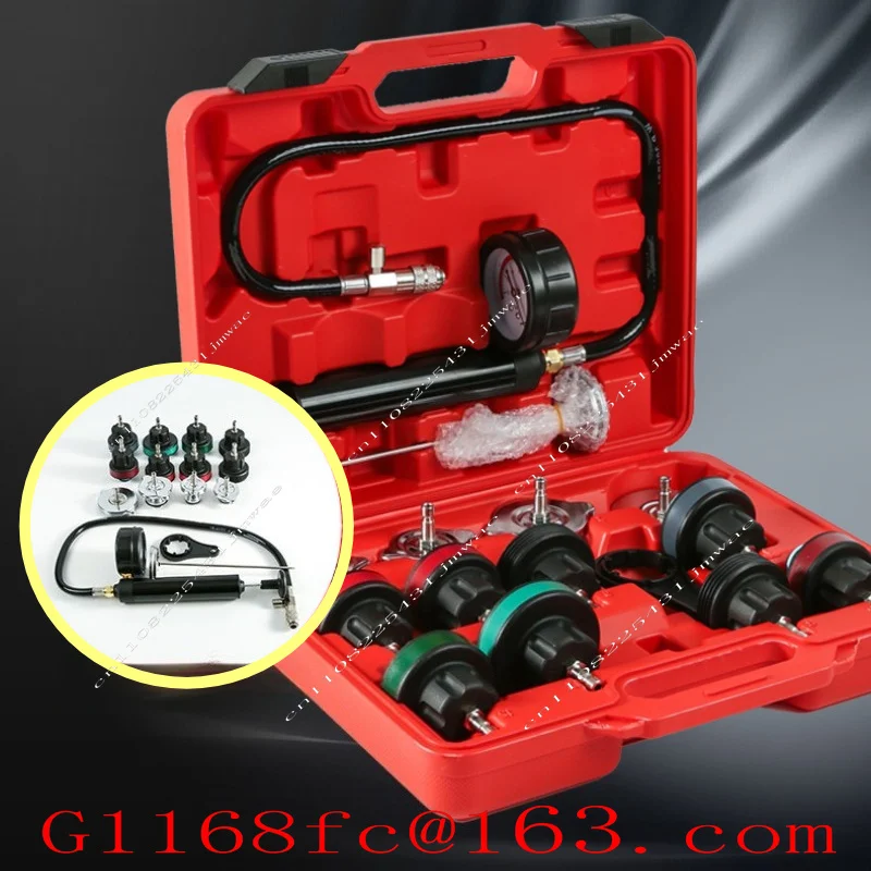 14pcs Water Tank Leak Detector, Water Tank Pressure Gauge Leak Detector, Car Water Tank Pressure Leak Detection Tool