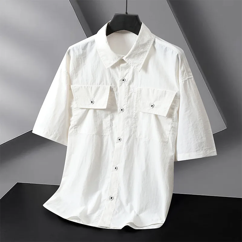 

Summer Men Plus Size 150KG Loose Top Fat Casual Shirt